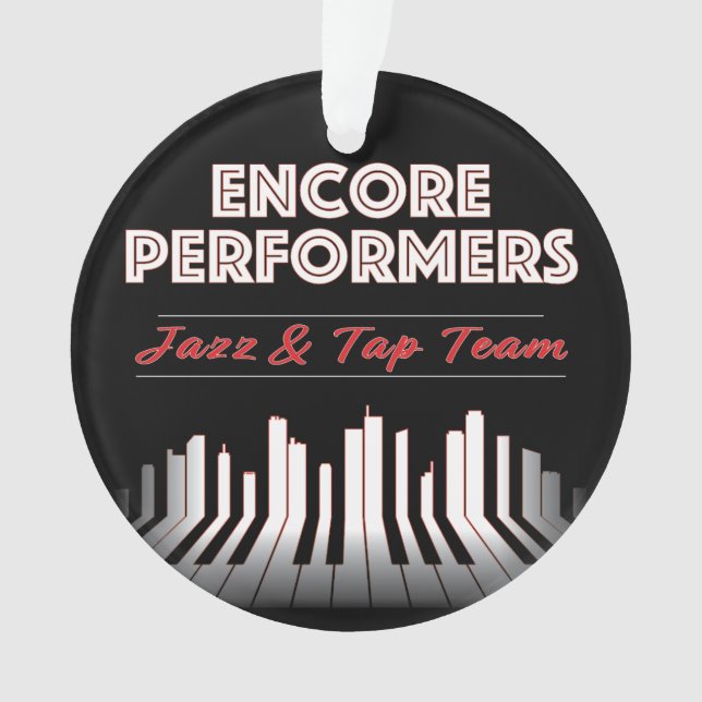 Jazz u. stechen Team-Verzierung ACRYL an Ornament (Vorderseite)