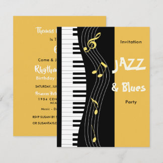 Jazz und Blues als Geburtstagsparty Einladung