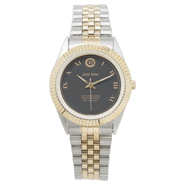 Jazz Watch - Schwarz Armbanduhr (Vorderseite)