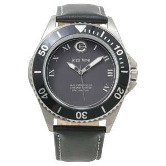 Jazz Watch - schwarz im Tauchstil Armbanduhr