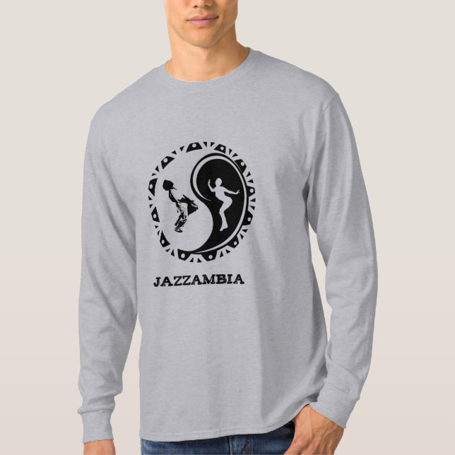Jazzambia Yin Yang Men's Long Sleeve T - Shirt (Vorderseite)