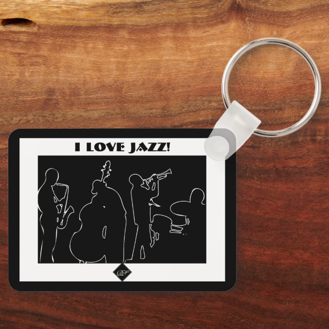 Jazzband I Liebe Jazz Schlüsselanhänger (Vorderseite)