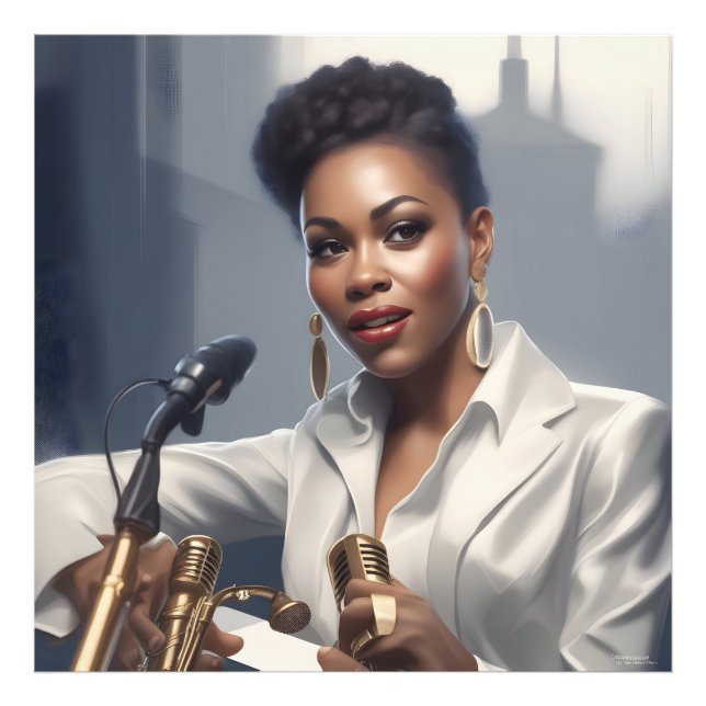 Jazzband-Musiker Fotodruck (Vorne)