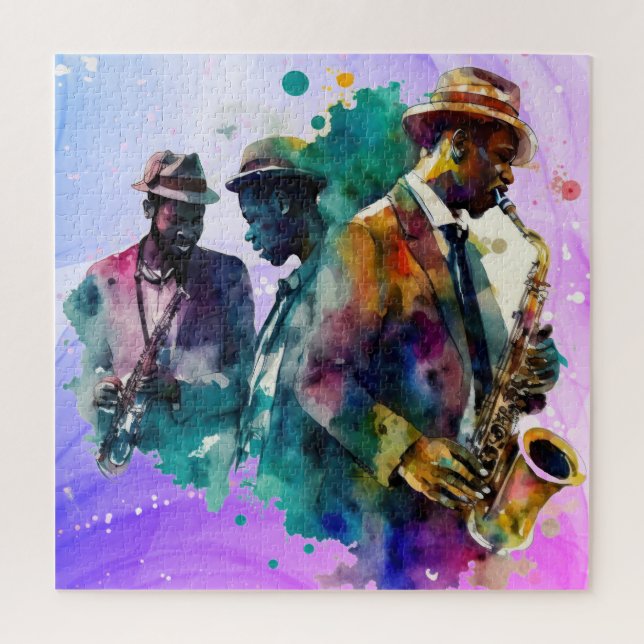 Jazzband Musiker Musik Saxophon (Vertikal)
