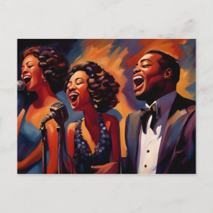 Jazzband-Musiker Postkarte