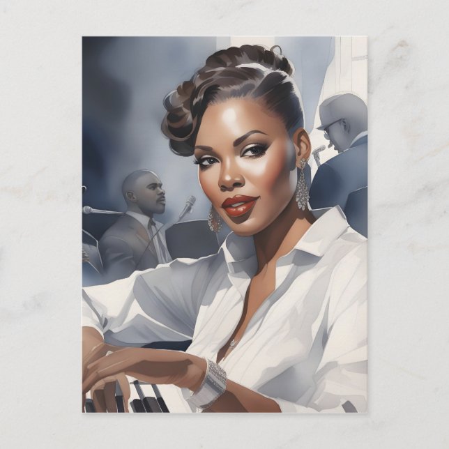 Jazzband-Musiker Postkarte (Vorderseite)