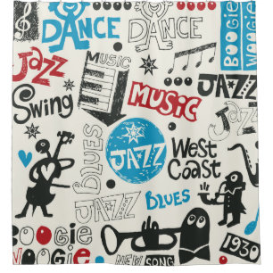 Jazzdoodle-Mischung Duschvorhang