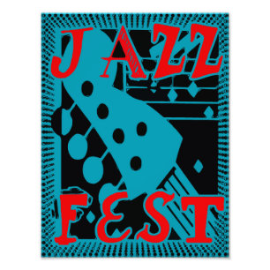 JazzFest Guitar , Text bearbeiten Fotodruck