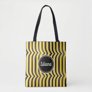 Jazzige Niedlich-schwarz-gelb gestreifte Hummel Tasche