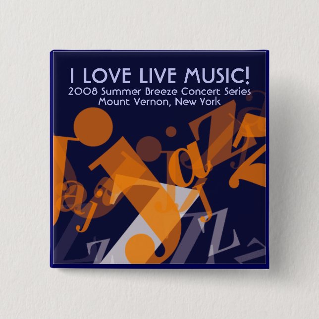 Jazzknopf, i-LIEBE-LIVEmusik! Button (Vorderseite)