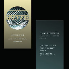 Jazzmusiker Business Card Visitenkarte