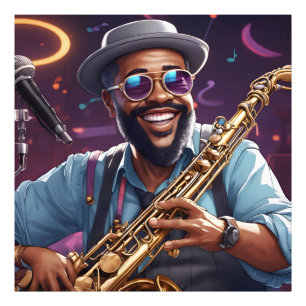 Jazzmusiker Fotodruck