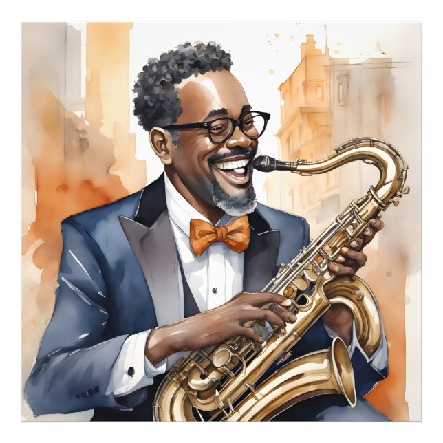 Jazzmusiker Fotodruck (Vorne)