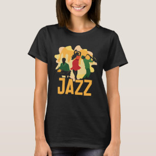 Jazzmusiker Orchester Saxophon Klavier Posaune P T-Shirt