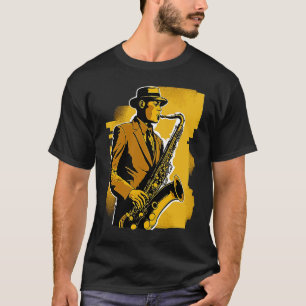 Jazzmusiker Saxophonspieler der Deco-Ära der 1920e T-Shirt