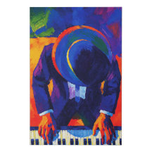 Jazzpianist Abstrakte Kunst Farbige Malerei