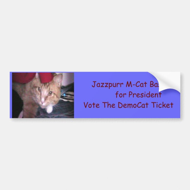 Jazzpurr DemoCat für Pres Autoaufkleber (Vorne)