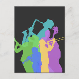 Jazzspieler Feiertagspostkarte