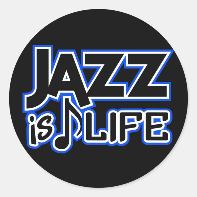 Jazzsticker Runder Aufkleber (Vorderseite)