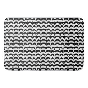 Jazzy Black & White Melting Zebra Streifen Badematte