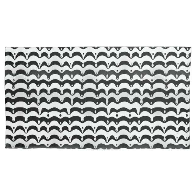 Jazzy Black & White Melting Zebra Streifen Kissenbezug (Vorderseite)