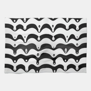 Jazzy Black & White Melting Zebra Streifen Küche Geschirrtuch