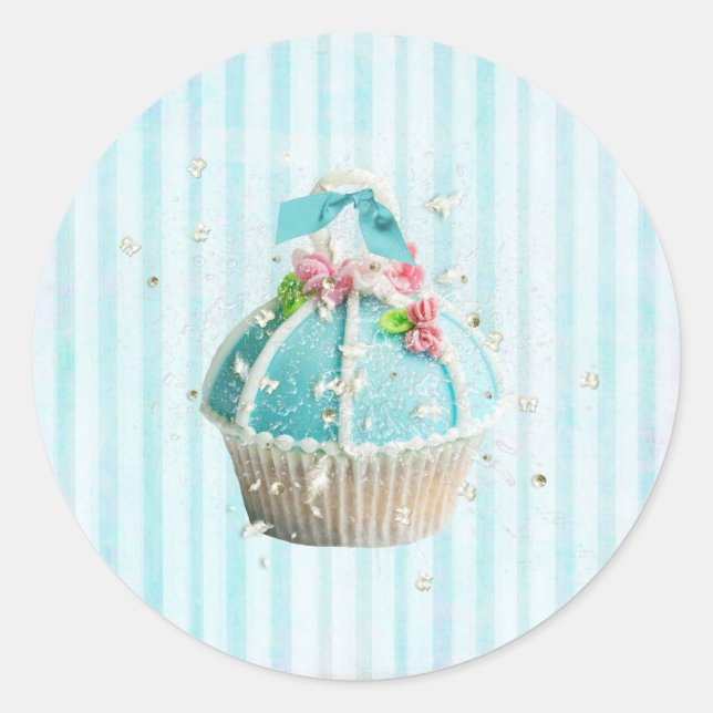 Jazzy Cupcake Aufkleber (Vorderseite)