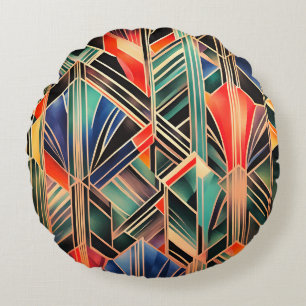 Jazzy Geometrisch Elegant Klassisch Boho Geometri Rundes Kissen