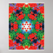 Jazzy Kinetic Collage Kaleidoscope Poster