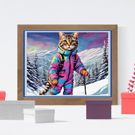 Jazzy Kitty on the Ski Tour Poster