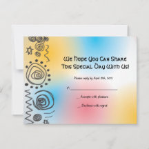 Jazzy Musical Bar Bat Mitzvah Einladungskarte