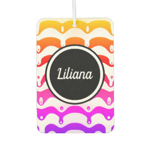 Jazzy Tropical Psychedelic Dripping Stripes Autolufterfrischer
