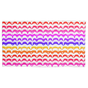 Jazzy Tropical Psychedelic Dripping Stripes Kissenbezug