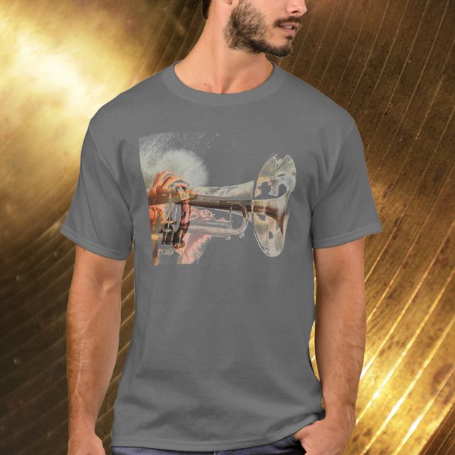 Jazzy Trumpet Flugelhorn T-Shirt (Von Creator hochgeladen)