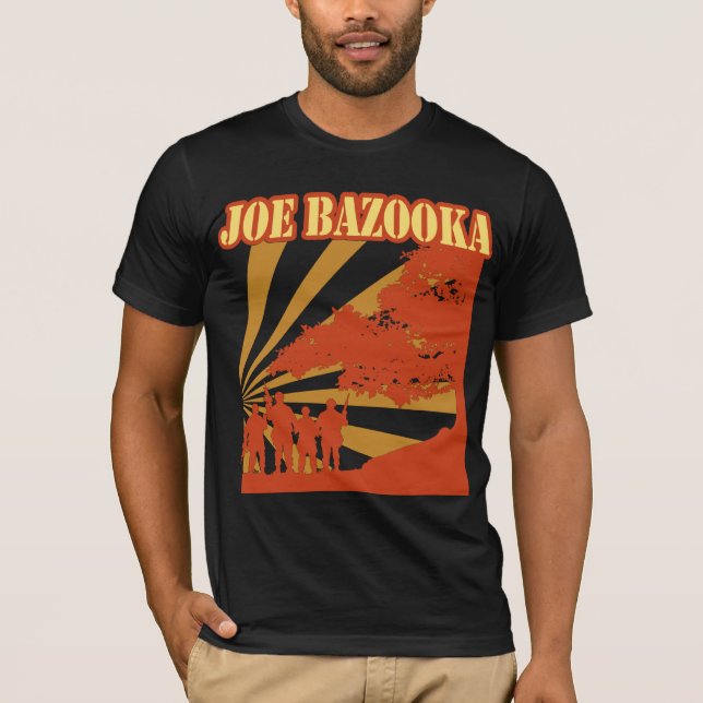 JB 2 Orange auf Schwarzem T-Shirt (Vorderseite)
