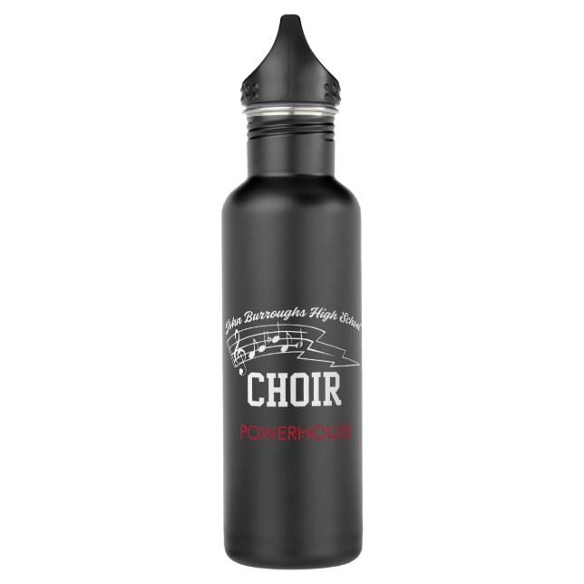JBHS VMA Black with White Logo Customizable Edelstahlflasche (Links)