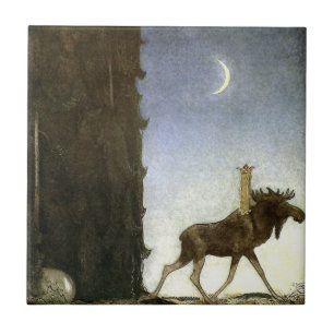 Jbleap the elk John Bauer Fliese