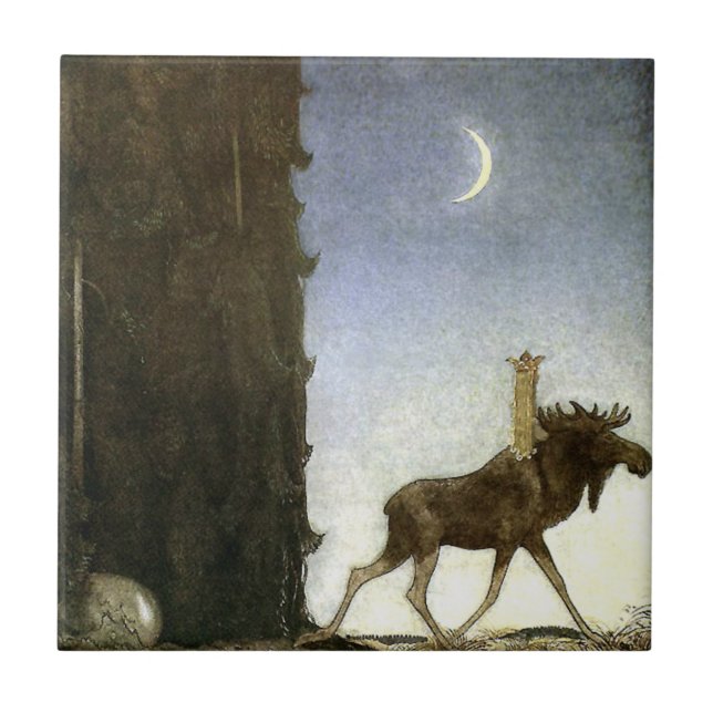 Jbleap the elk John Bauer Fliese (Vorderseite)