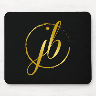 JBP Gold auf schwarzer Mausunterlage Mousepad