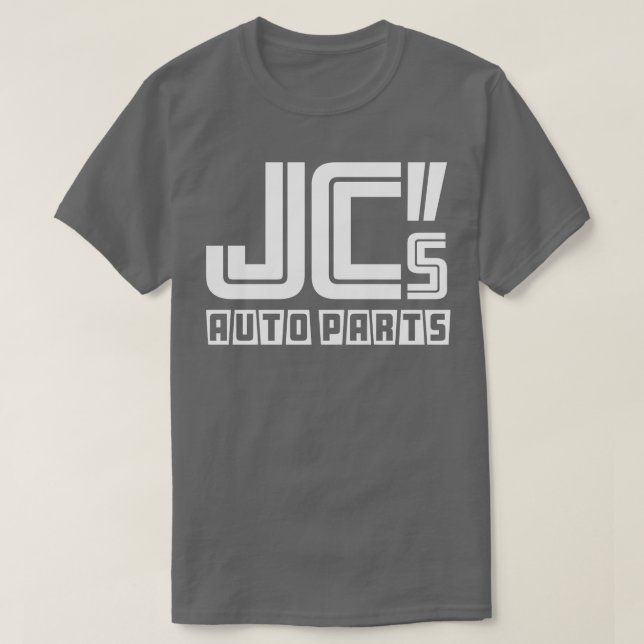 JC-Auto-Einzelteile in weißer Farbe T-Shirt (Design vorne)