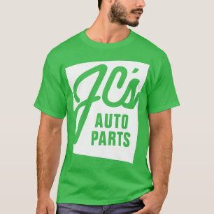 JC Auto Parts Single Sided Alt Design White on Sol T-Shirt