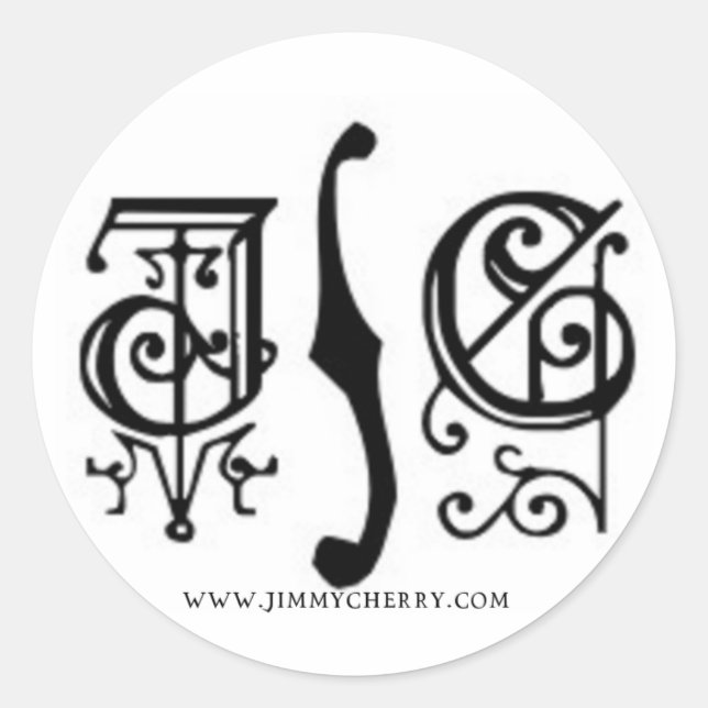 JC Gothic-Logo-Aufkleber Runder Aufkleber (Vorderseite)