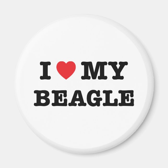 J'Coeur mon aimant Beagle (Devant)
