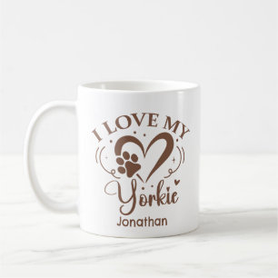J'Coeur Mon Yorkie Mug Personnalisé Café