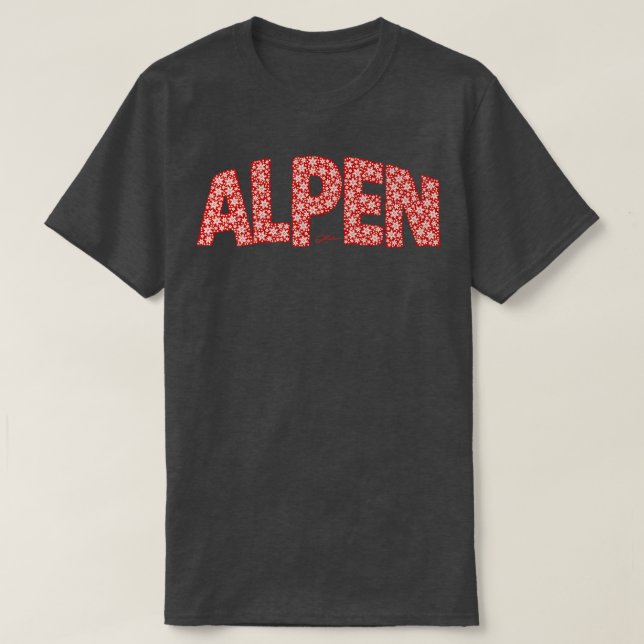 JCombs Deutsche Alpen mit Schnee T-Shirt (Design vorne)