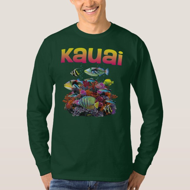 JCombs Kauai Hawaii Reef Coral Fish  T-Shirt (Vorderseite)