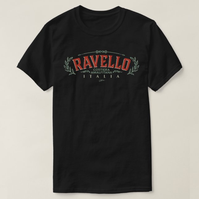 JCombs Ravello, Amalfi Coast, Italien, Retro, T-Shirt (Design vorne)
