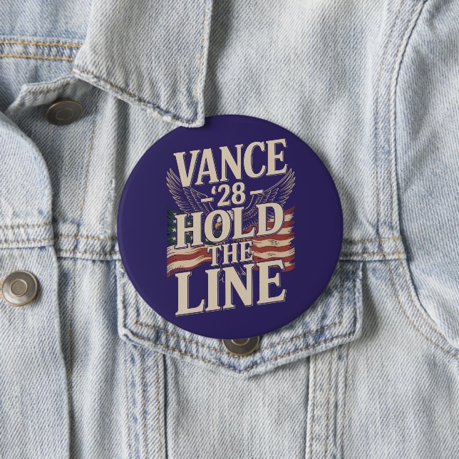 JD Vance 2028 America First Konservativ Button (Beispiel)