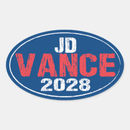 JD Vance 2028 (dis) Ovaler Aufkleber