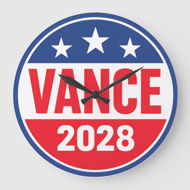 JD Vance 2028 Große Wanduhr (Vorderseite)